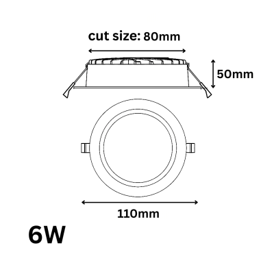 چراغ توکار مدل رونیکس RONIX