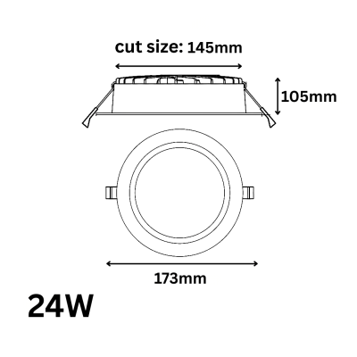 چراغ توکار مدل رونیکس RONIX