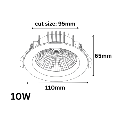 چراغ توکار مدل سالیکس SALIX