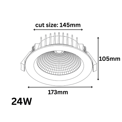 چراغ توکار مدل پلاتین PLATIN