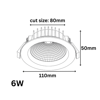 چراغ توکار مدل پلاتین PLATIN