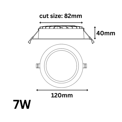 چراغ توکار مدل کریستال CRYSTAL