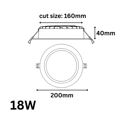 چراغ توکار مدل کریستال CRYSTAL