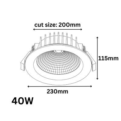 چراغ توکار مدل کوارتز QUARTZ