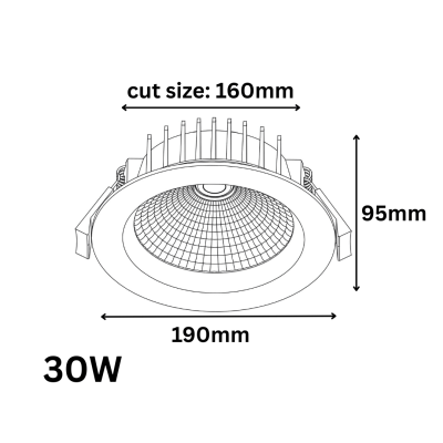 چراغ توکار مدل کوارتز QUARTZ