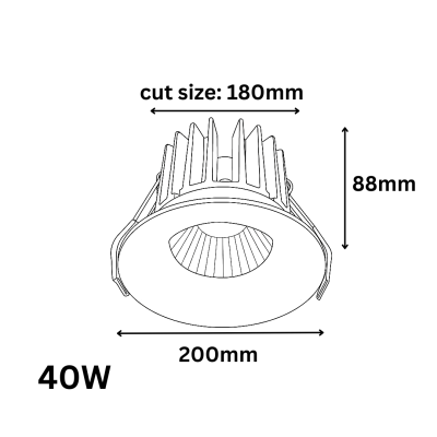 چراغ توکار مدل فلورانس FLORENCE