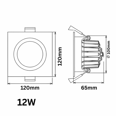 چراغ توکار مدل تریتون TRITON