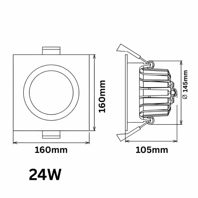 چراغ توکار مدل تریتون TRITON