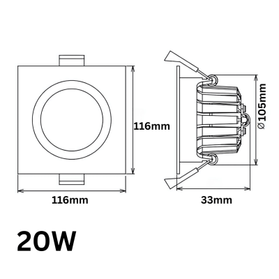 چراغ توکار مدل آرامیس ARAMIS