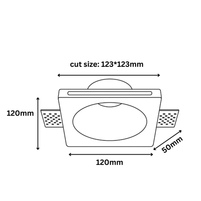 قاب توکار بدون لبه مدل ستاک SETAK