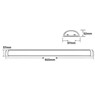 پنل روکار خطی SMD مدل راتو RATO