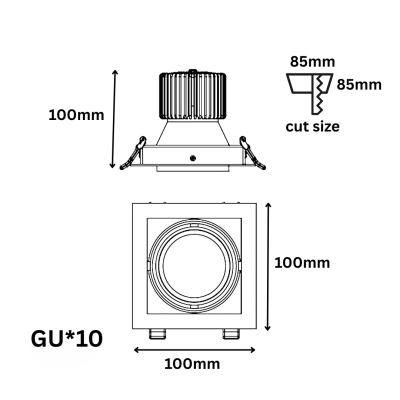 قالب توکار لامپ خور مدل لوگان LOGAN