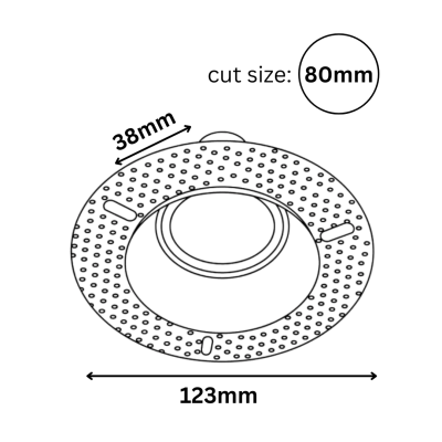 قاب توکار بدون لبه مدل کاسپر CASPER